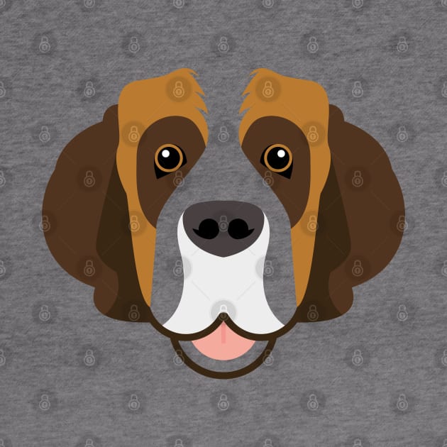 Saint Bernard dog face by ShirtBricks